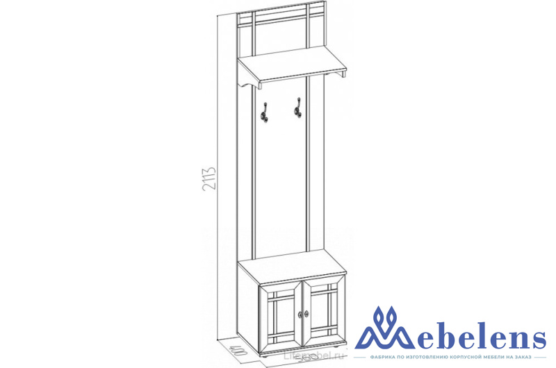 Прихожая Sherlock ясень анкор светлый комплектация 1 — модульная